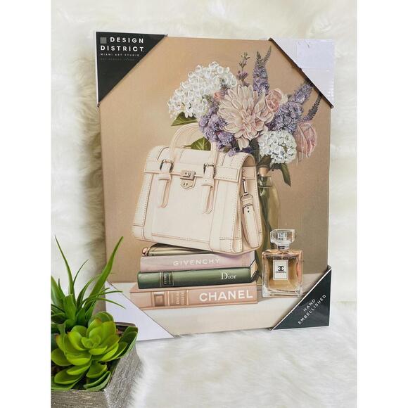 Design District Hand Embellished Canvas Wall Art